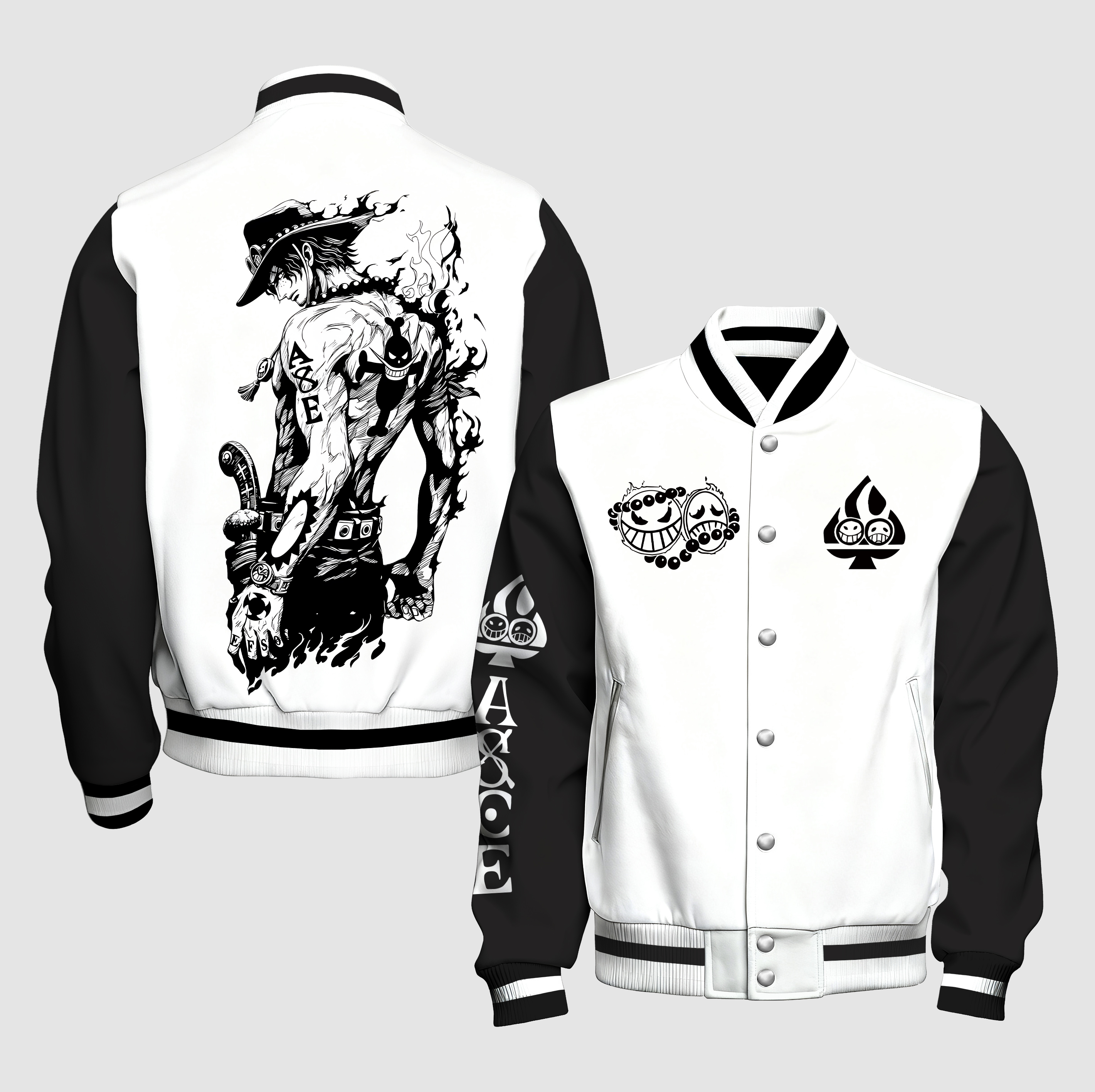 Unisex Vintage Anime Graphic Jacket