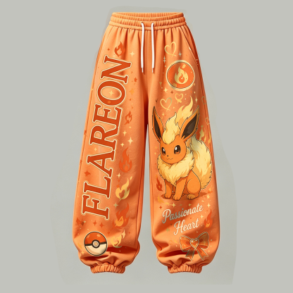Pokémon Cropped Long Sleeve Hoodie & High Waist Jogger Pants Two Piece