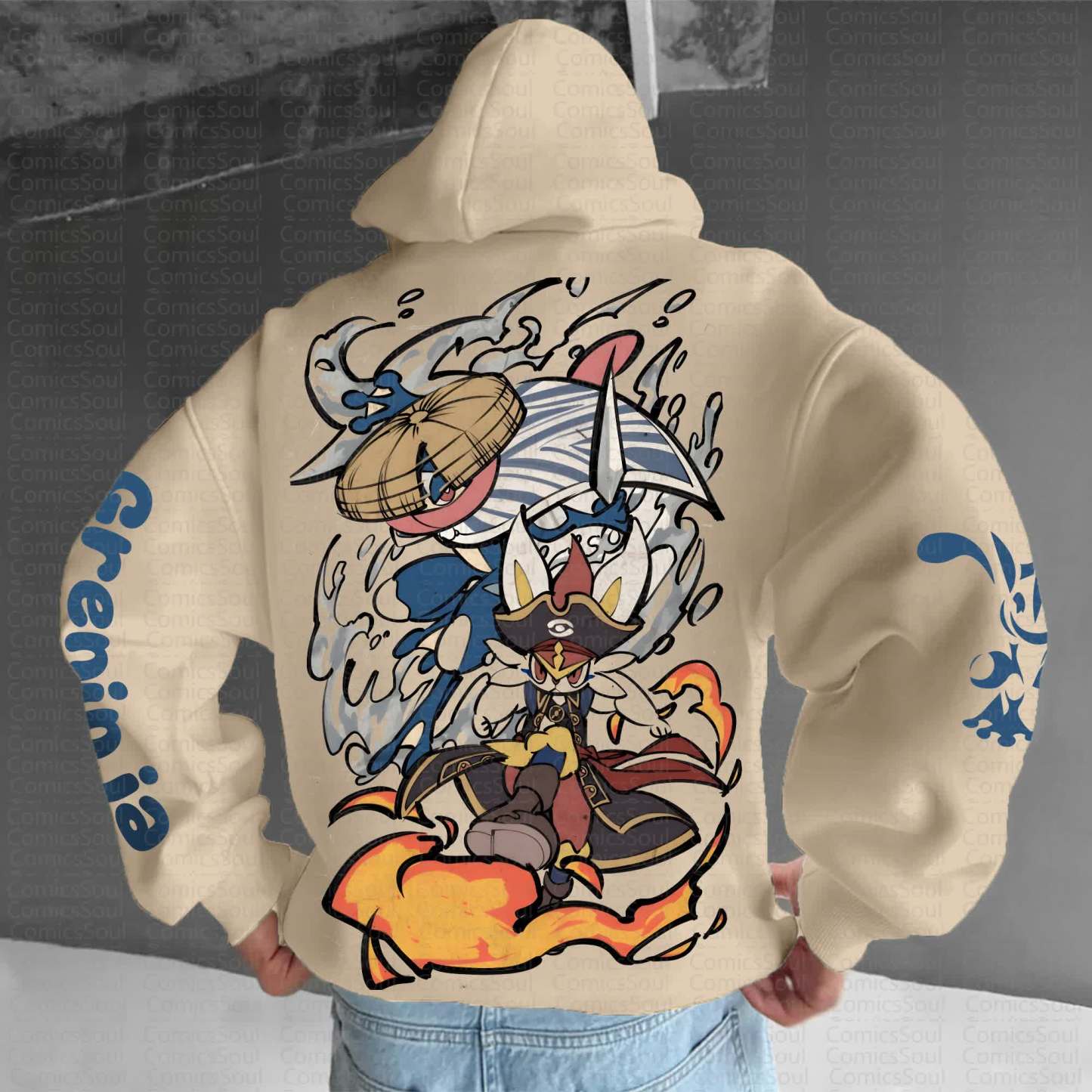 Unisex Anime Graphic Streetwear Vintage Hoodie丨Demon Slayer X Pokémon