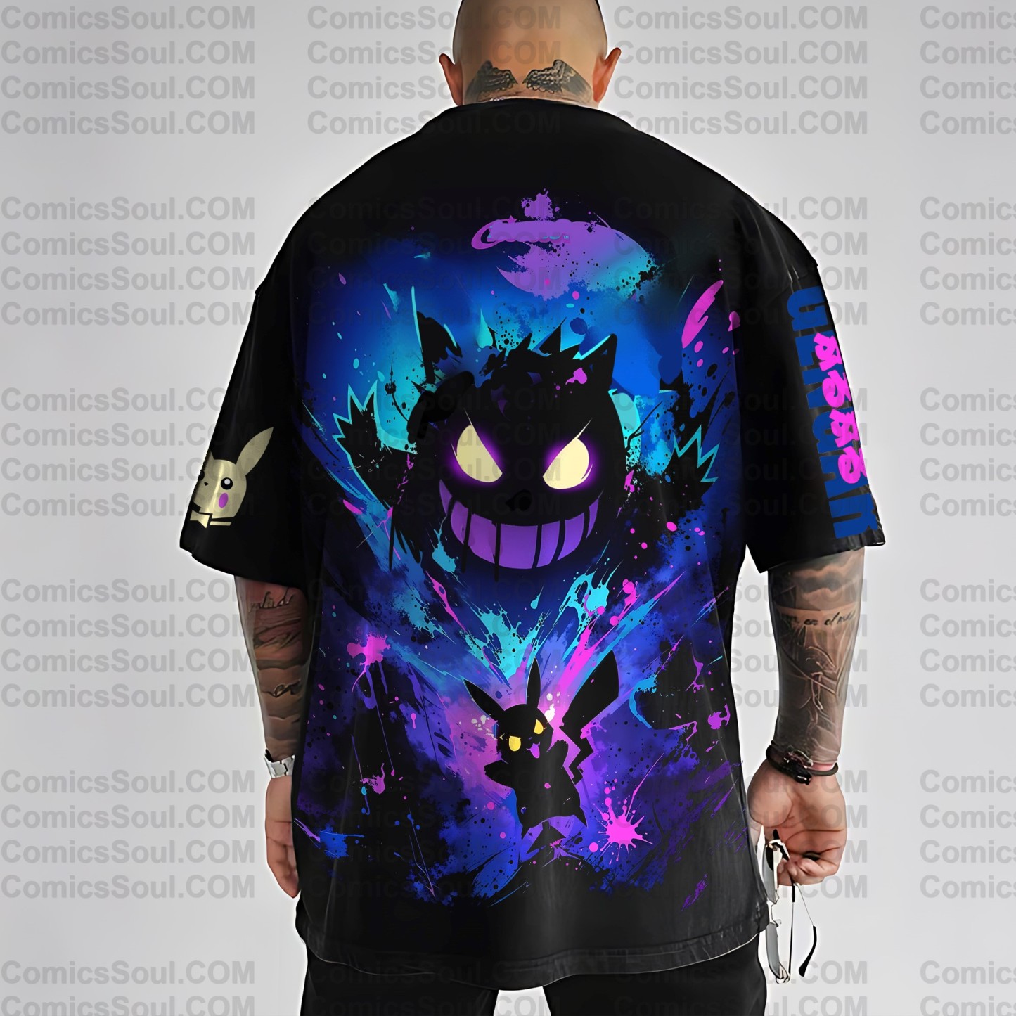 Unisex Anime Inspired Vintage T-Shirt丨Demon Slayer X Pokémon