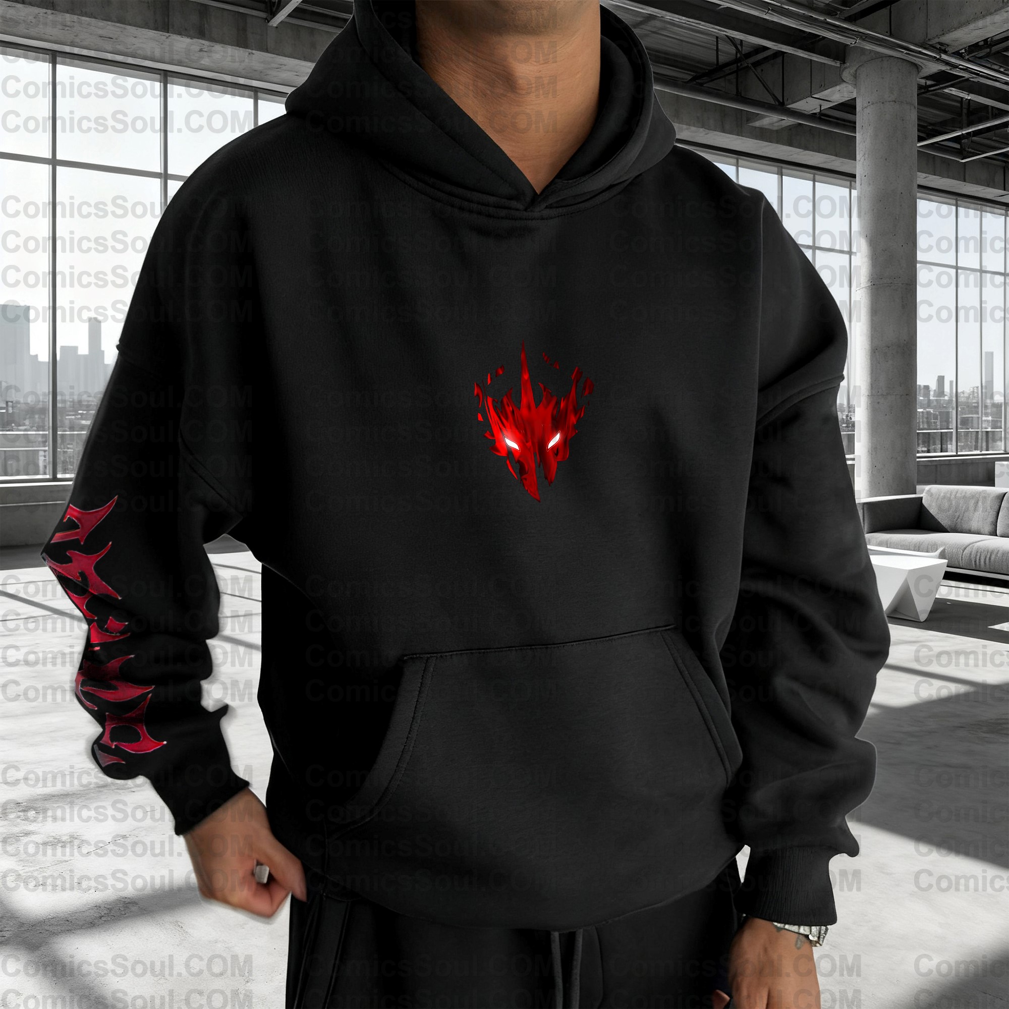 Unisex Anime Graphic Streetwear Wintage Plush Hoodie