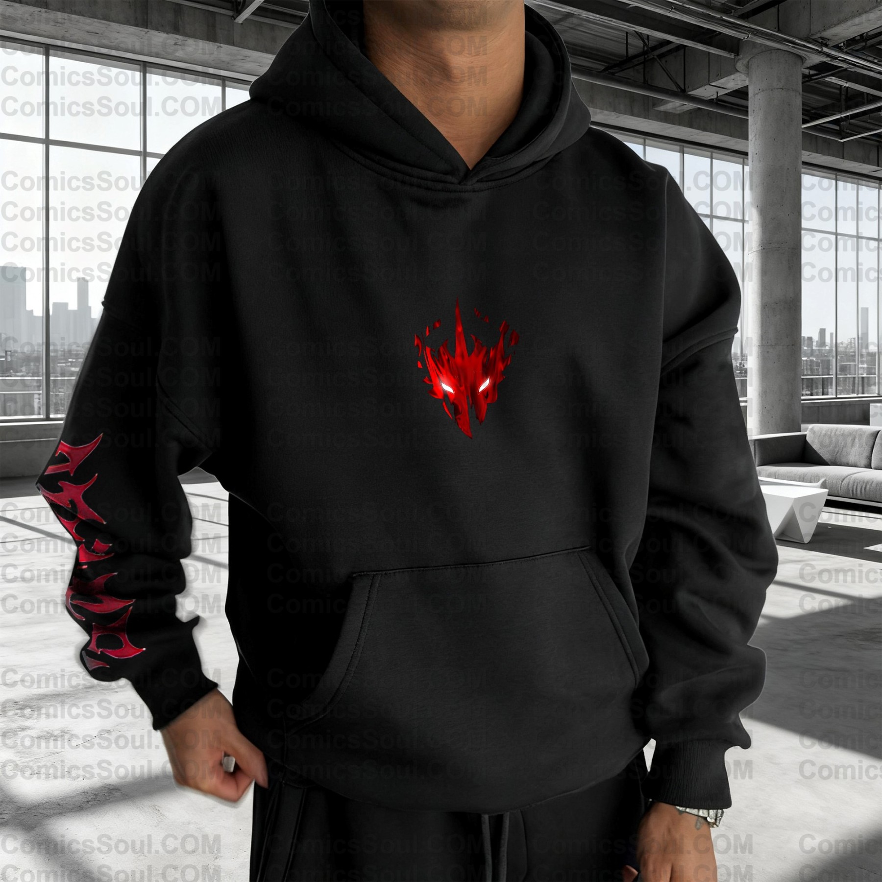 Unisex Anime Graphic Streetwear Wintage Plush Hoodie