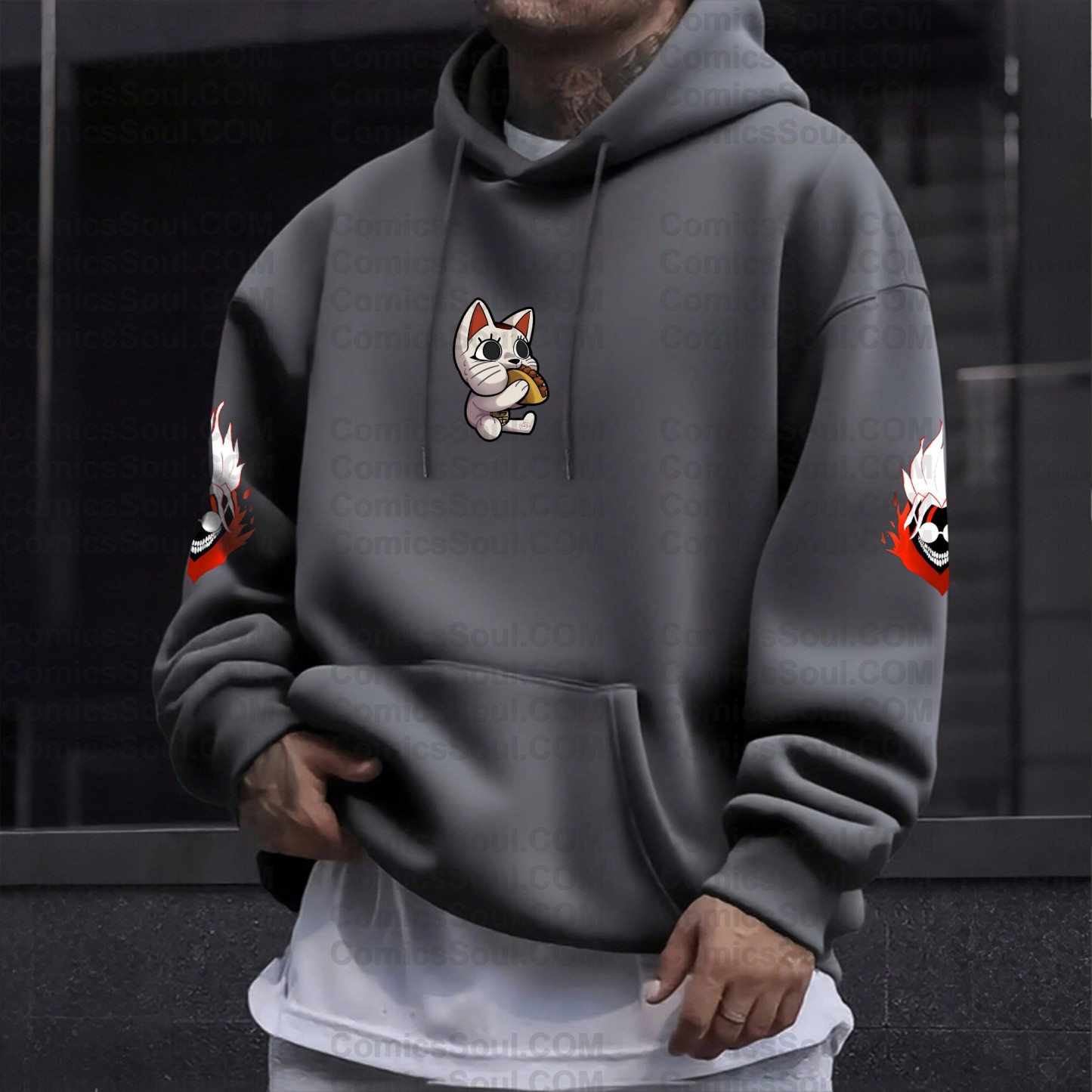 Unisex Anime Graphic Streetwear Wintage Plush Hoodie