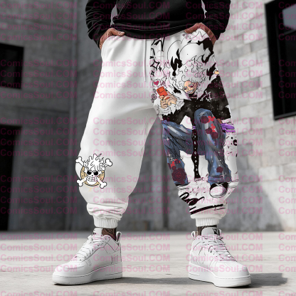 plus velvetUnisex Casual Anime Streetwear Pants