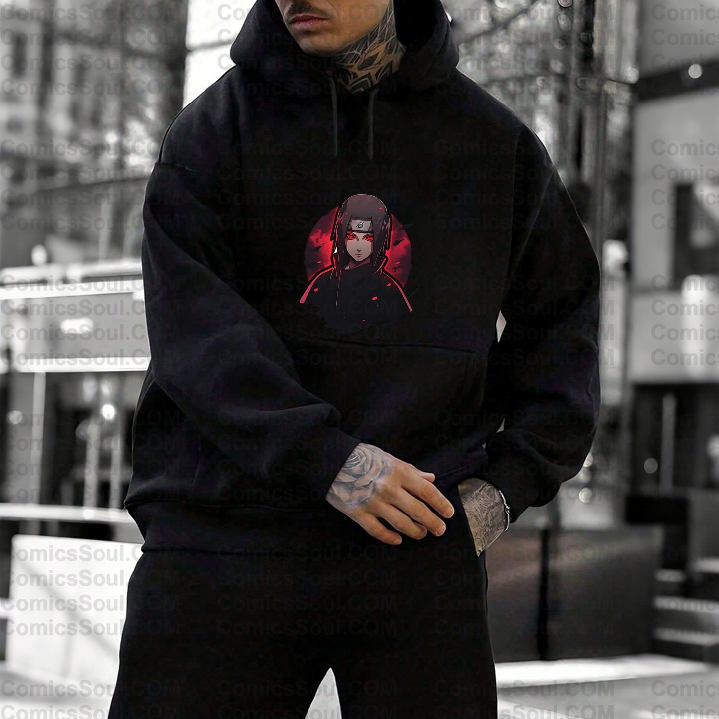 Unisex Anime Graphic Streetwear Wintage Plush Hoodie