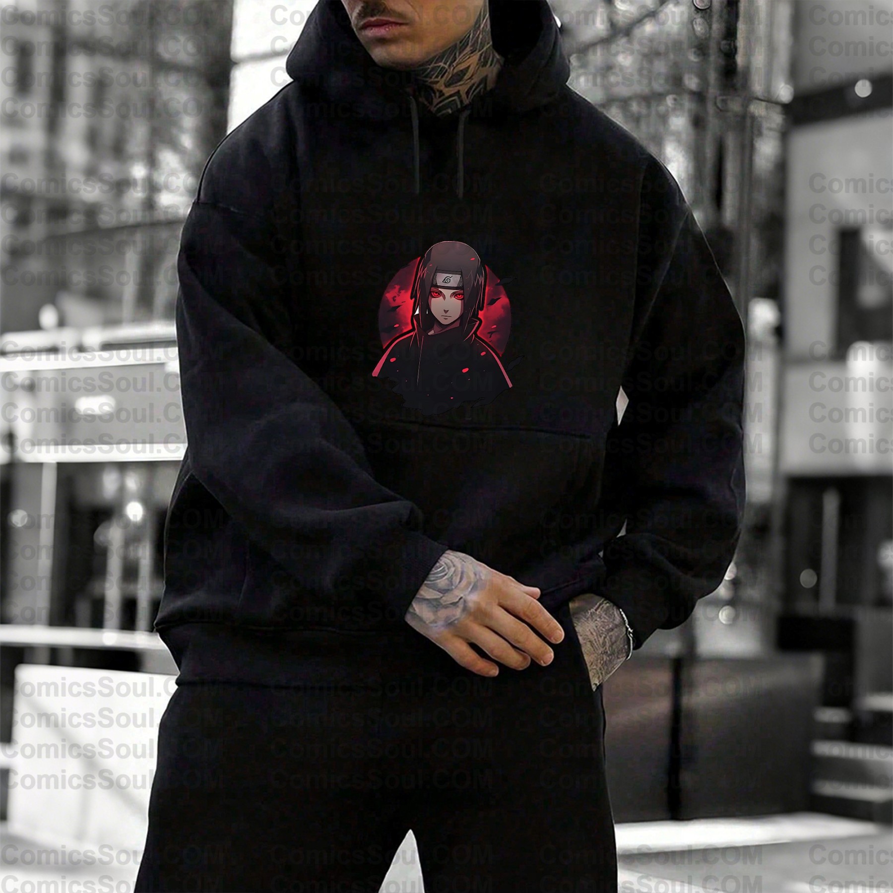 Unisex Anime Graphic Streetwear Wintage Plush Hoodie