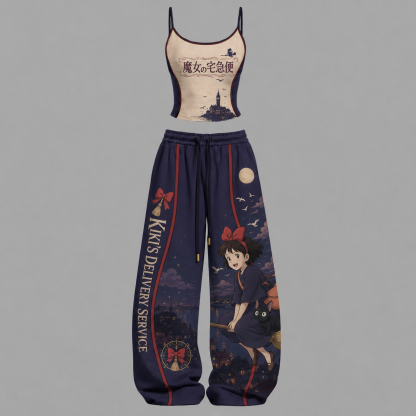 Kiki's Delivery Service-Top & Elasticated Trousers Two-Piece Set