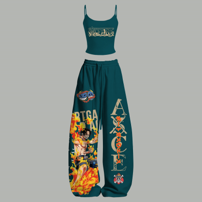 One Piece Top & Elasticated Trousers Two-Piece Set