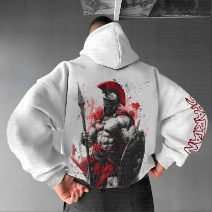 Unisex Anime Graphic Streetwear Vintage Hoodie丨Spartan