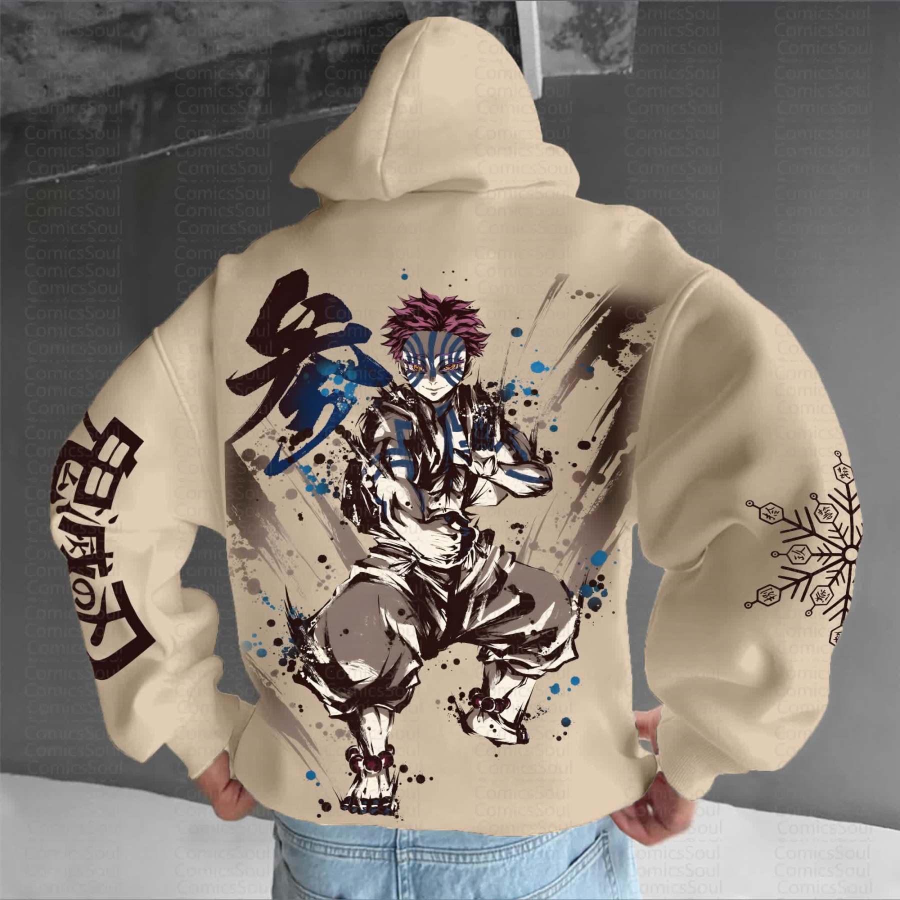 Unisex Anime Graphic Streetwear Vintage Hoodie丨Demon Slayer X Pokémon
