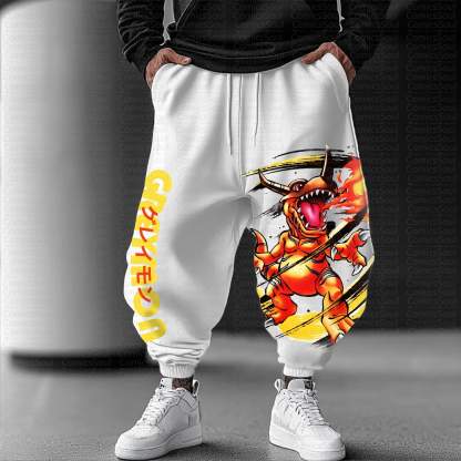 Unisex Anime Inspired Vintage Pants丨Digimon