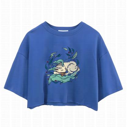 Cute and playful "Pokémon" summer women's cropped top
