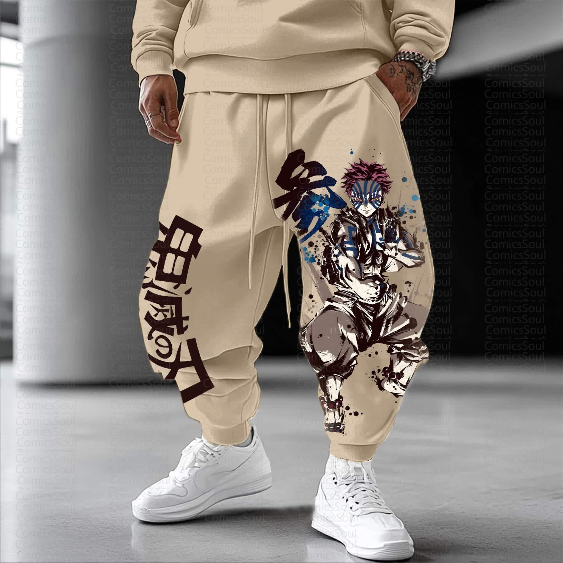 Unisex Anime Inspired Vintage Pants丨Demon Slayer X Pokémon