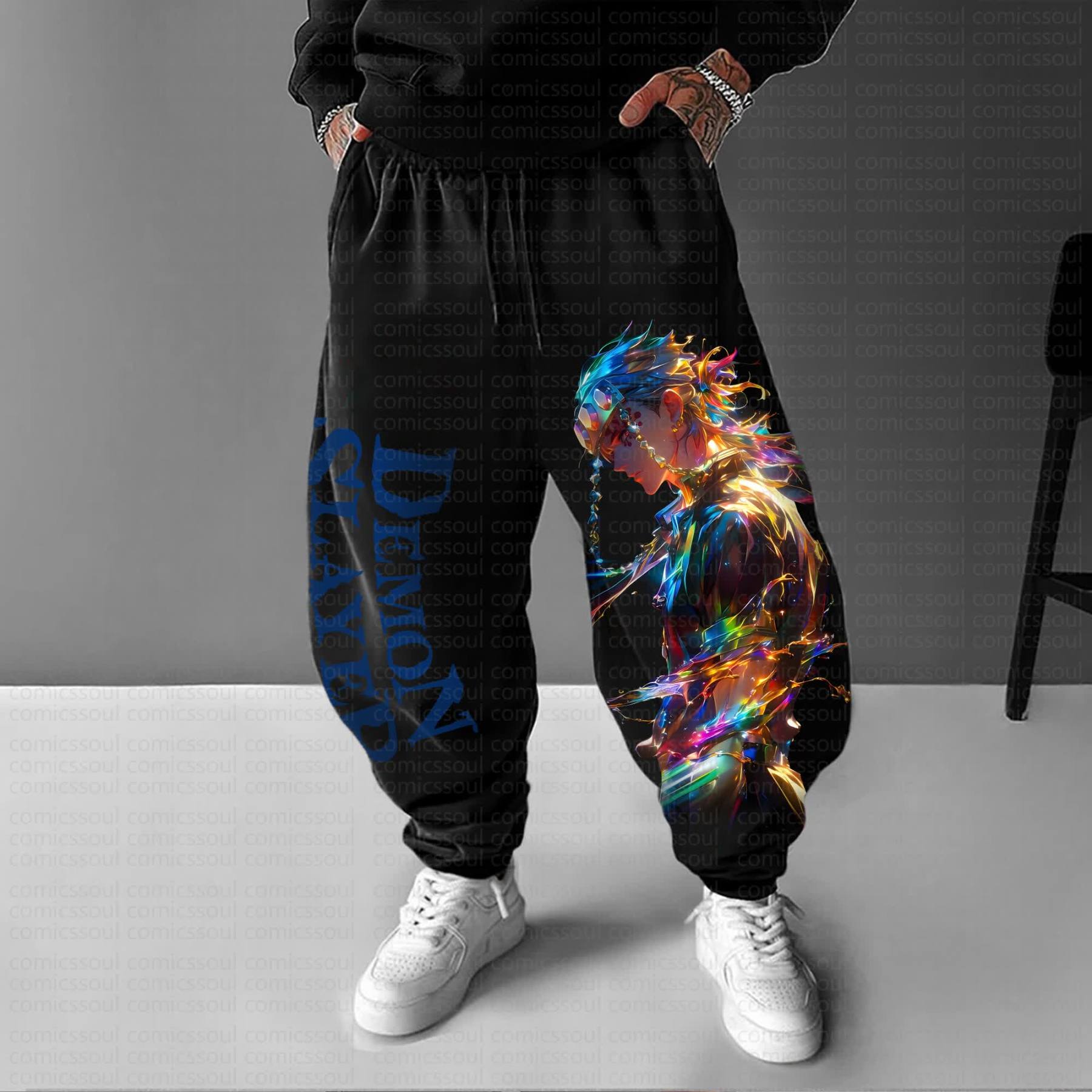 Unisex Anime Inspired Vintage Pants丨Demon Slayer X Pokémon