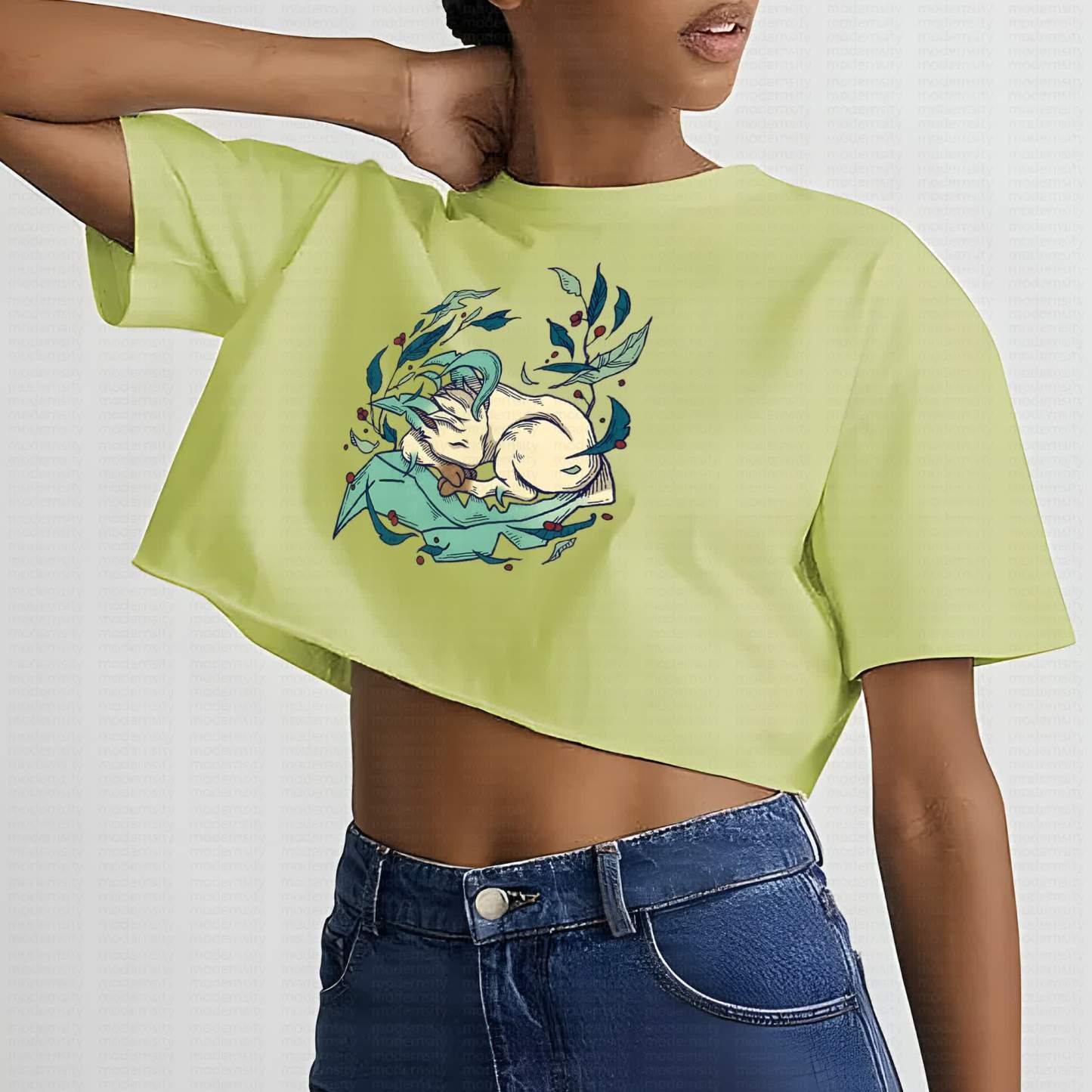 Cute and playful "Pokémon" summer women's cropped top