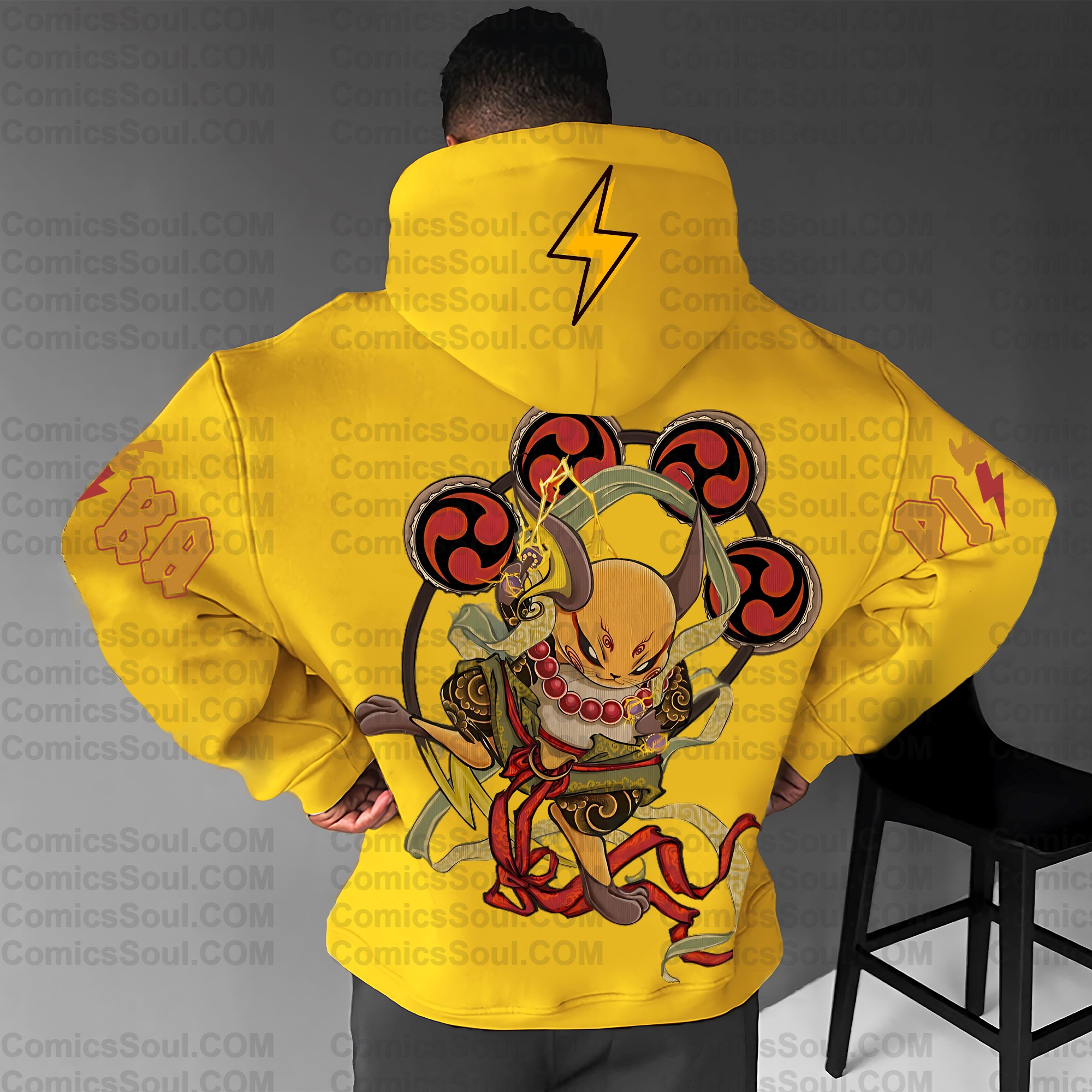 Unisex Anime Graphic Streetwear Wintage Plush Hoodie