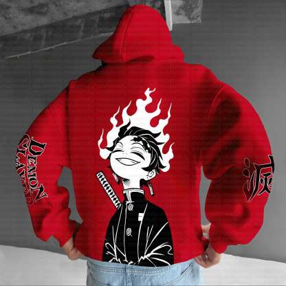 Unisex Anime Graphic Streetwear Vintage Hoodie丨Demon Slayer
