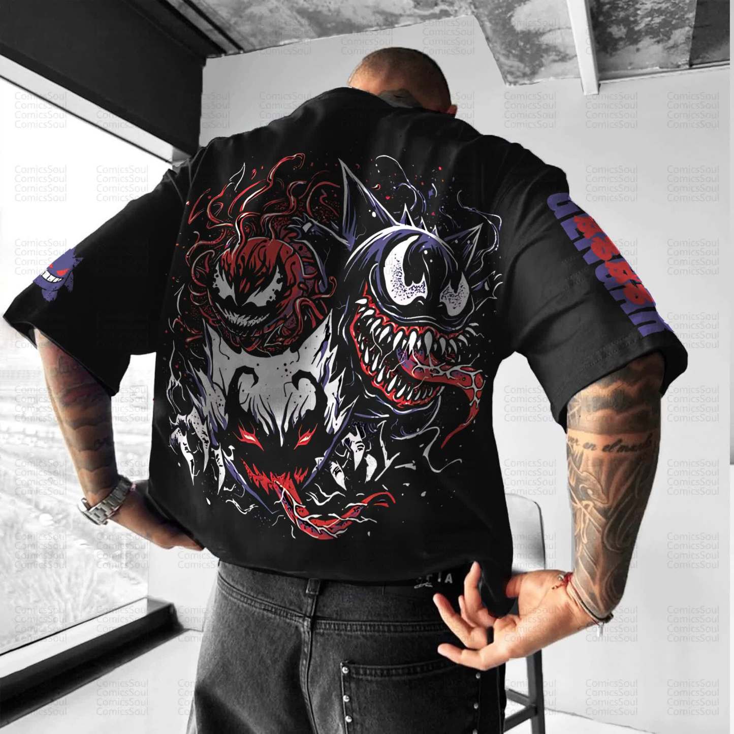 Unisex Anime Inspired Vintage T-Shirt丨Demon Slayer X Pokémon