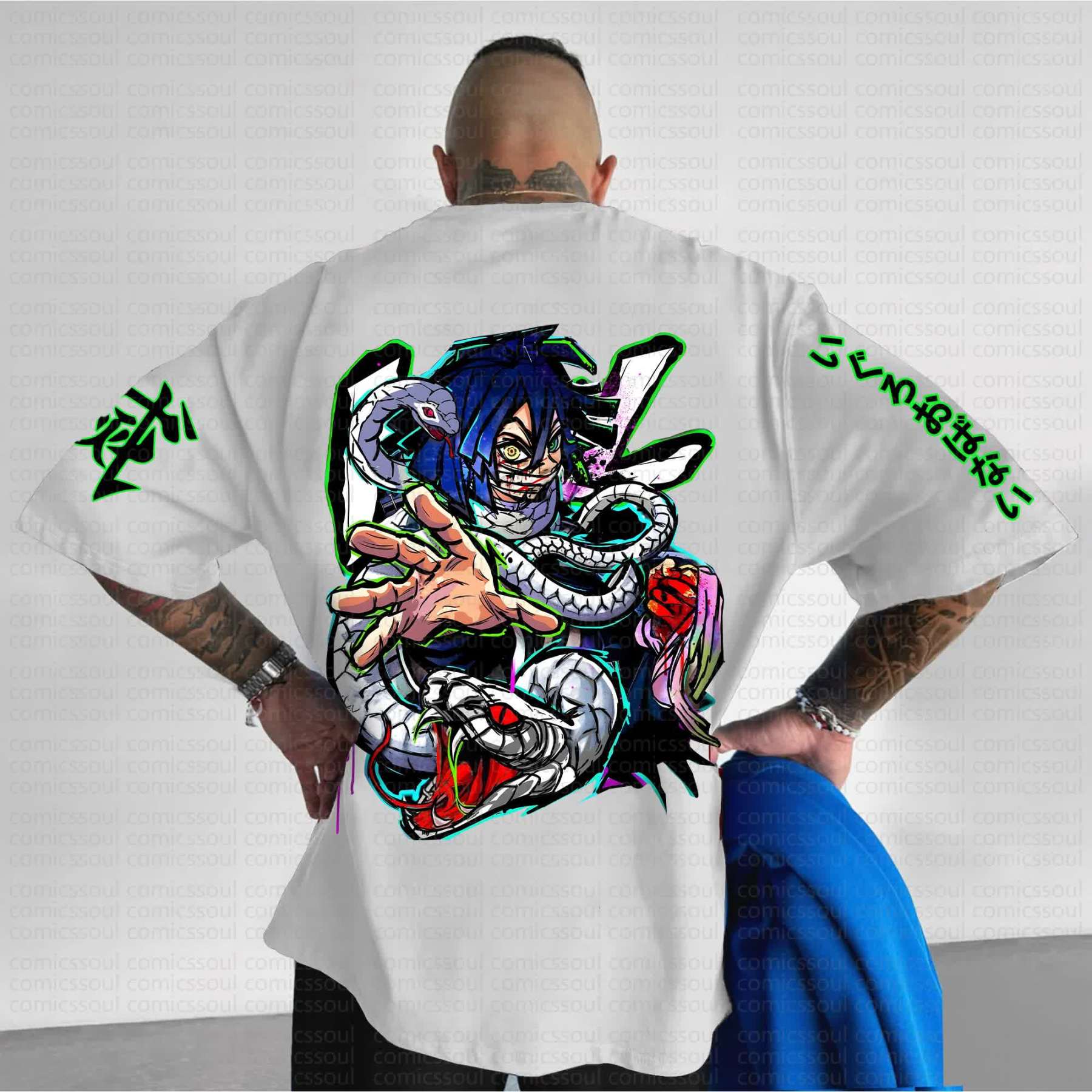 Unisex Anime Inspired Vintage T-Shirt丨Demon Slayer X Pokémon