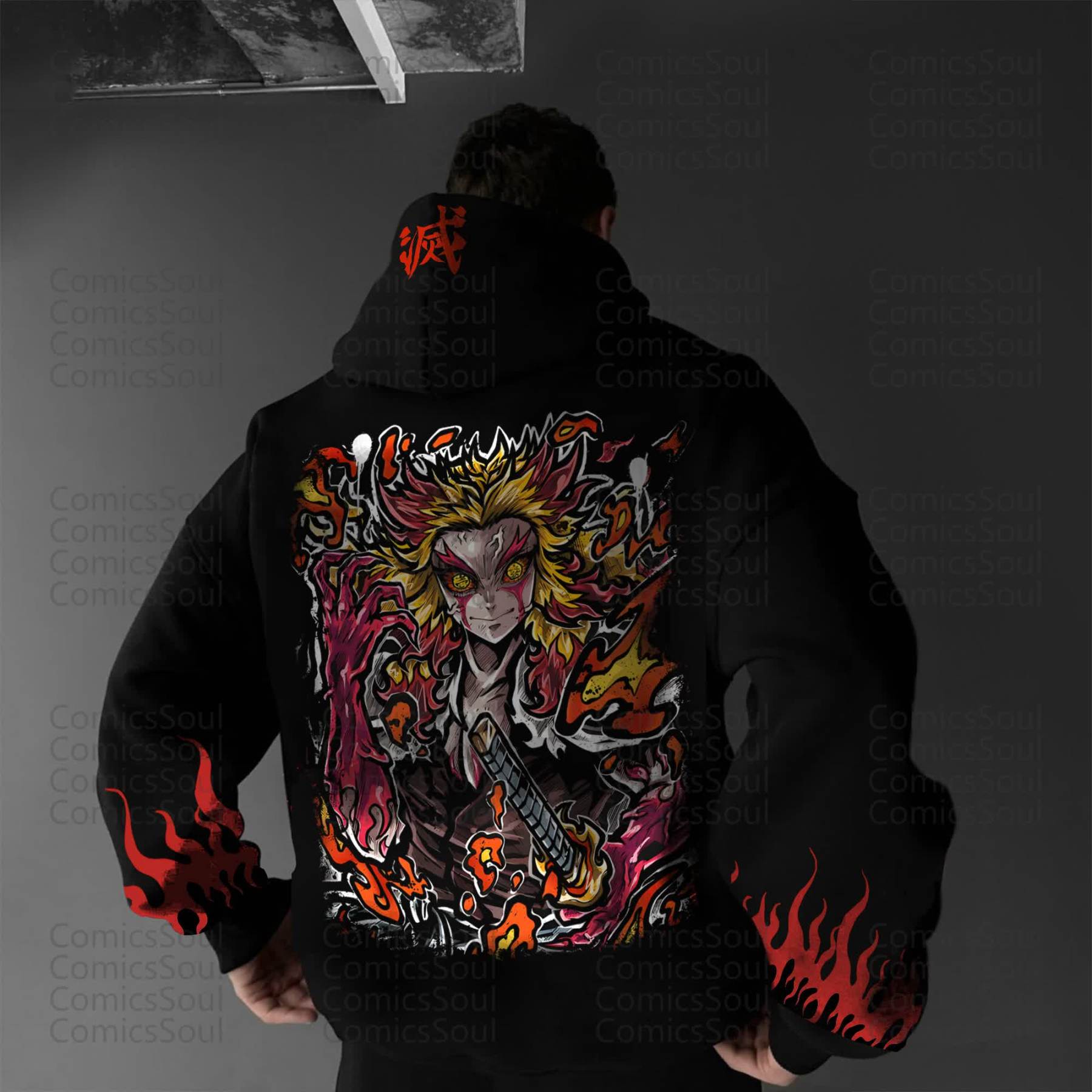 Unisex “Demon Slayer” Anime Graphic Streetwear Vintage Hoodie