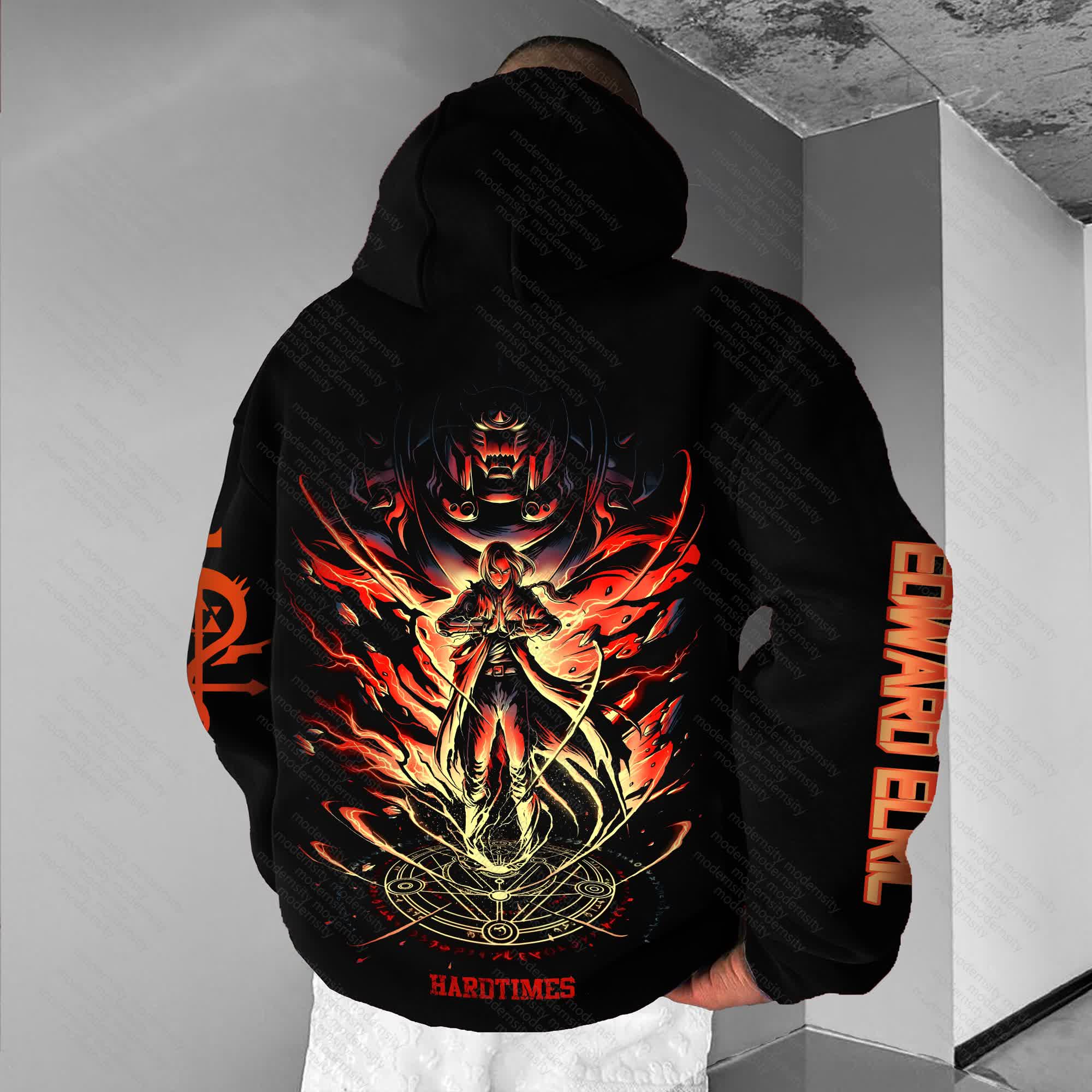 Unisex “Fullmetal Alchemist” Anime Graphic Streetwear Vintage Hoodie