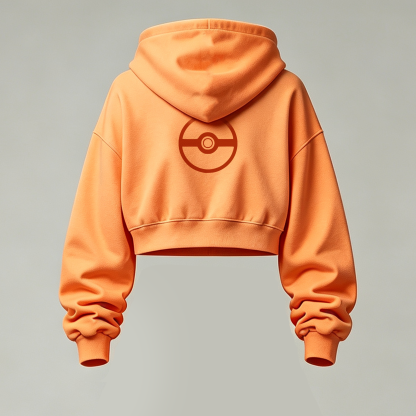 Pokémon Cropped Long Sleeve Hoodie & High Waist Jogger Pants Two Piece