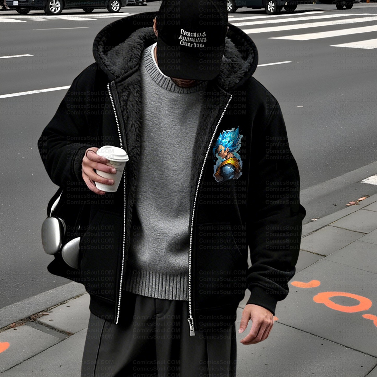 Unisex Graphic Streetwear Vintage Zipper Cardigan Plush Hoodid