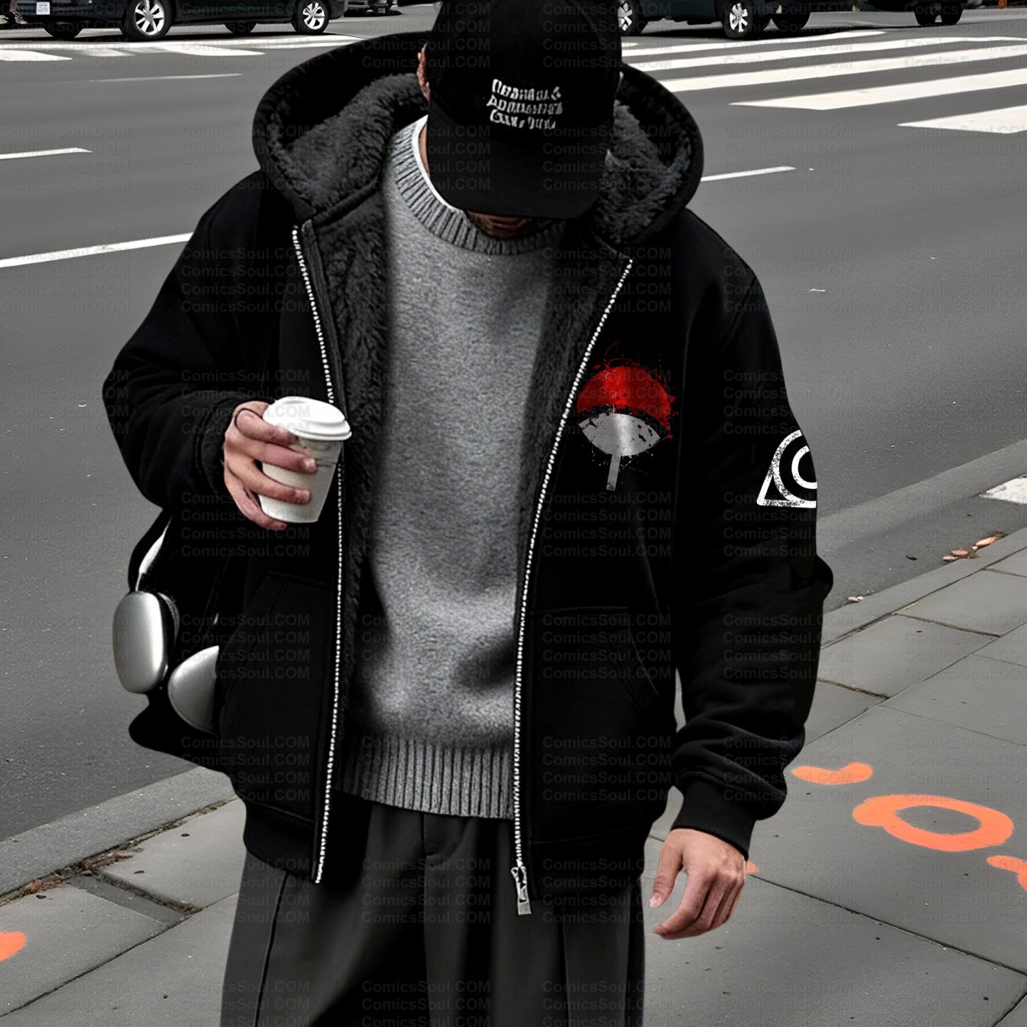 Unisex Graphic Streetwear Vintage Zipper Cardigan Plush Hoodid