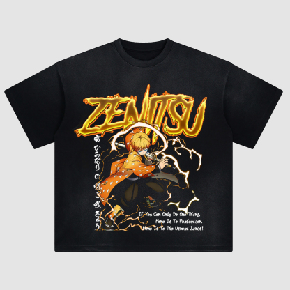 Unisex Fit ANIME Washed T-Shirt