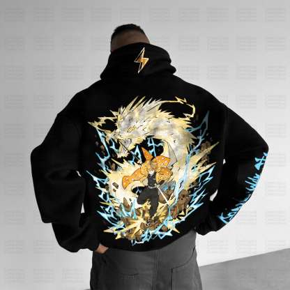 Unisex Anime Graphic Streetwear Vintage Hoodie丨Demon Slayer