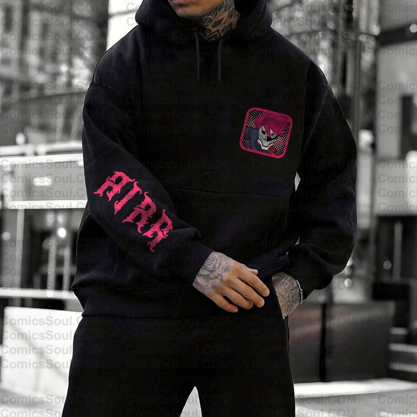 Unisex Anime Print  Casual Oversized Hoodie