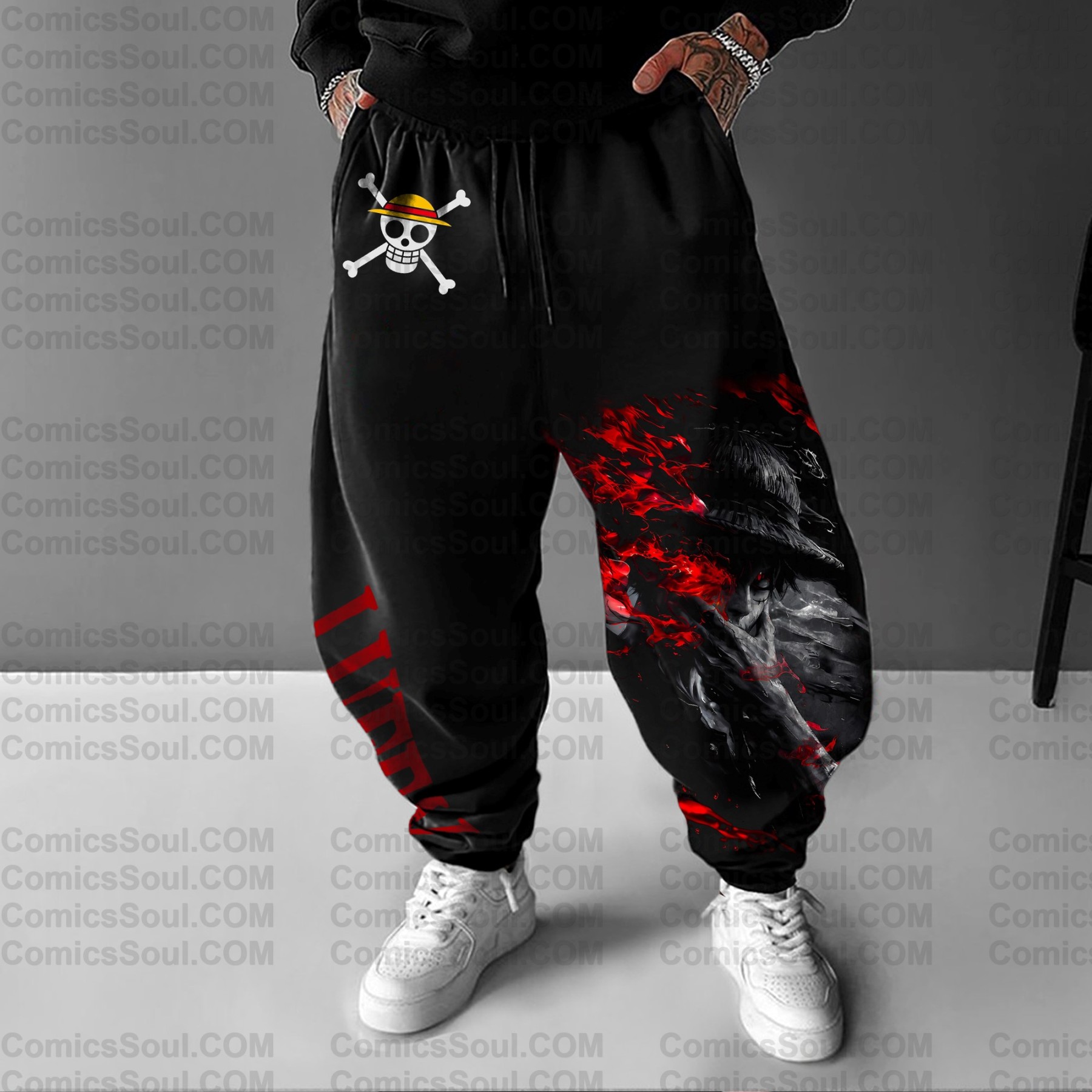 Unisex Anime Printed Gift Oversized Harem Pants
