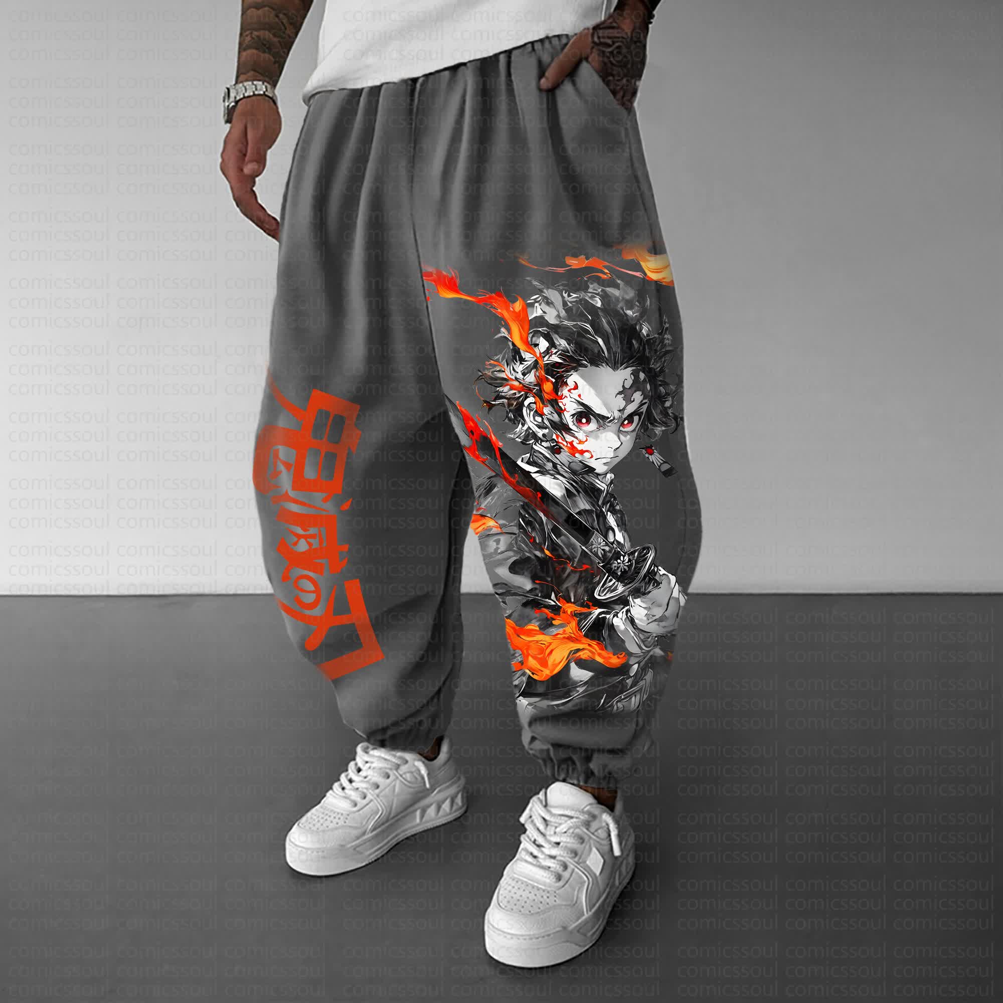 Unisex Anime Inspired Vintage Pants丨Demon Slayer