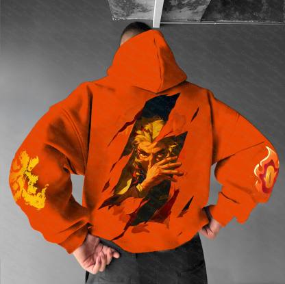 Unisex “Demon Slayer” Anime Graphic Streetwear Vintage Hoodie