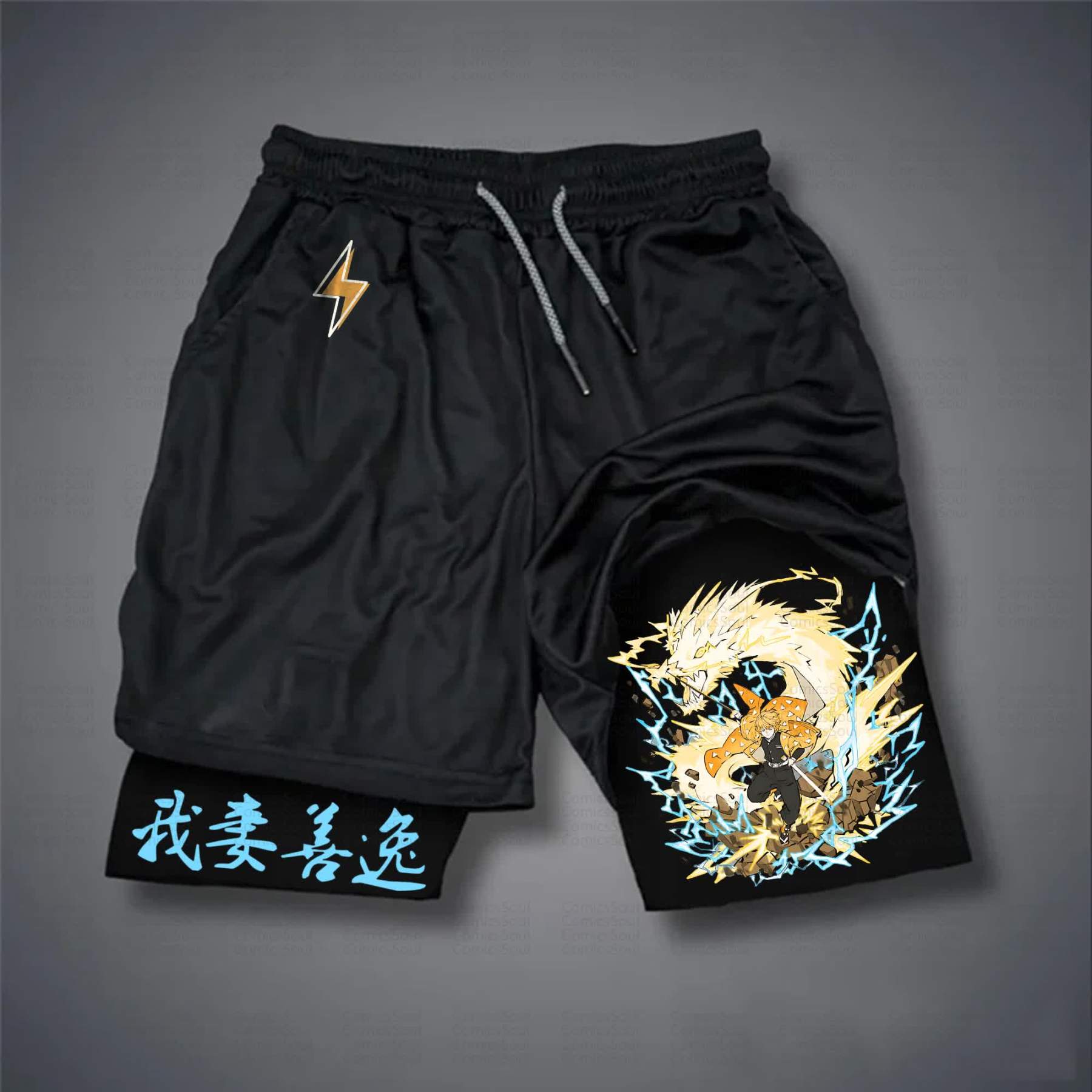 Unisex Casual Anime Streetwear Shorts 丨Demon Slayer X Pokémon