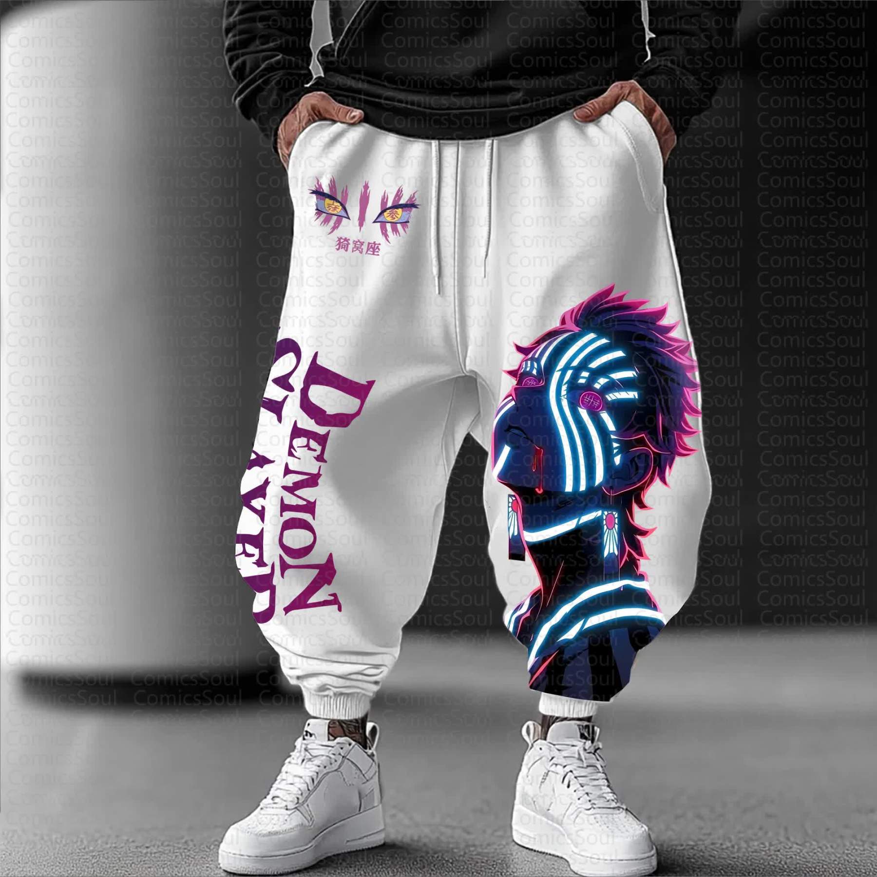 Unisex Anime Inspired Vintage Pants丨Demon Slayer X Pokémon