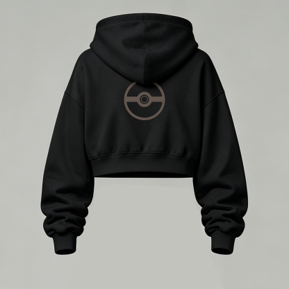 Pokémon Cropped Long Sleeve Hoodie & High Waist Jogger Pants Two Piece
