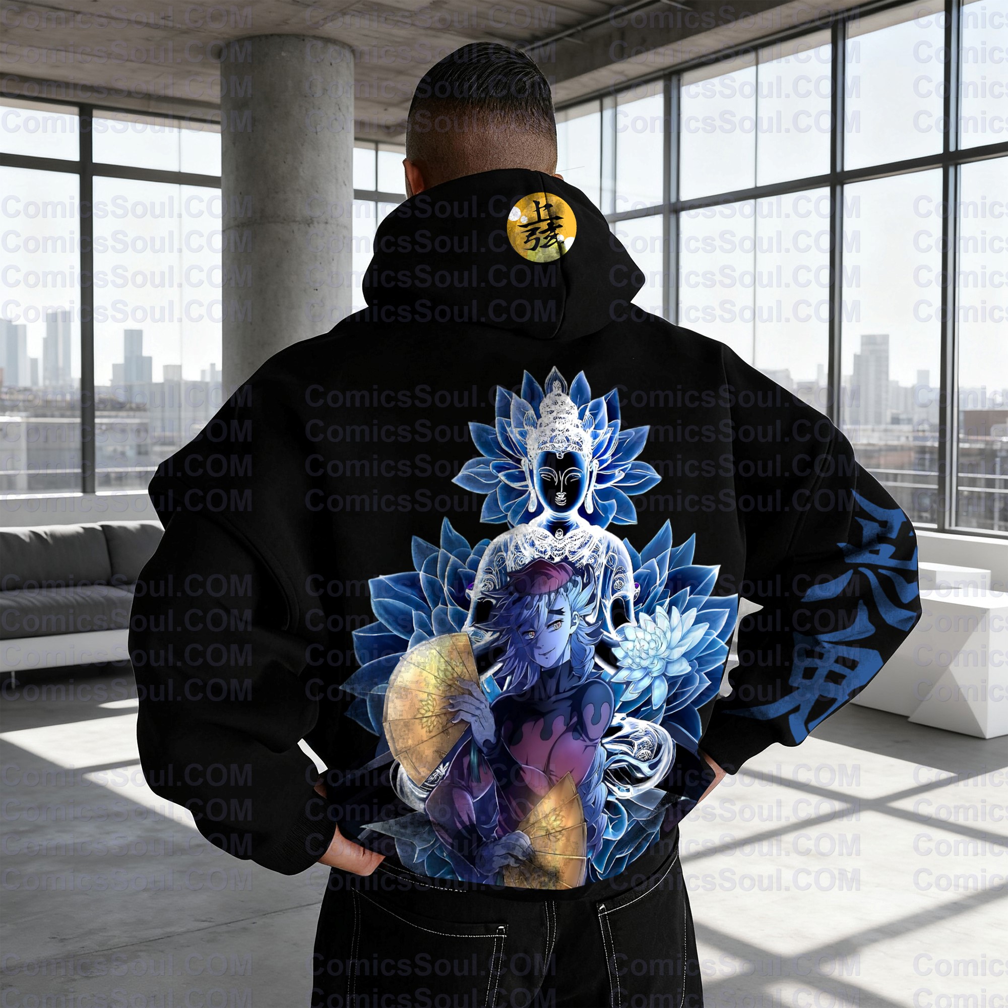 Plus Velvet Unisex Anime Graphic Streetwear Vintage Hoodie