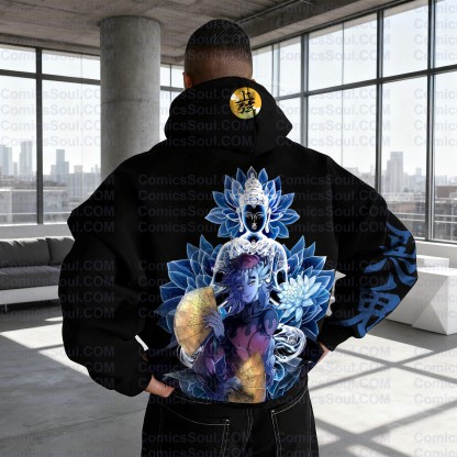 Plus Velvet Unisex Anime Graphic Streetwear Vintage Hoodie