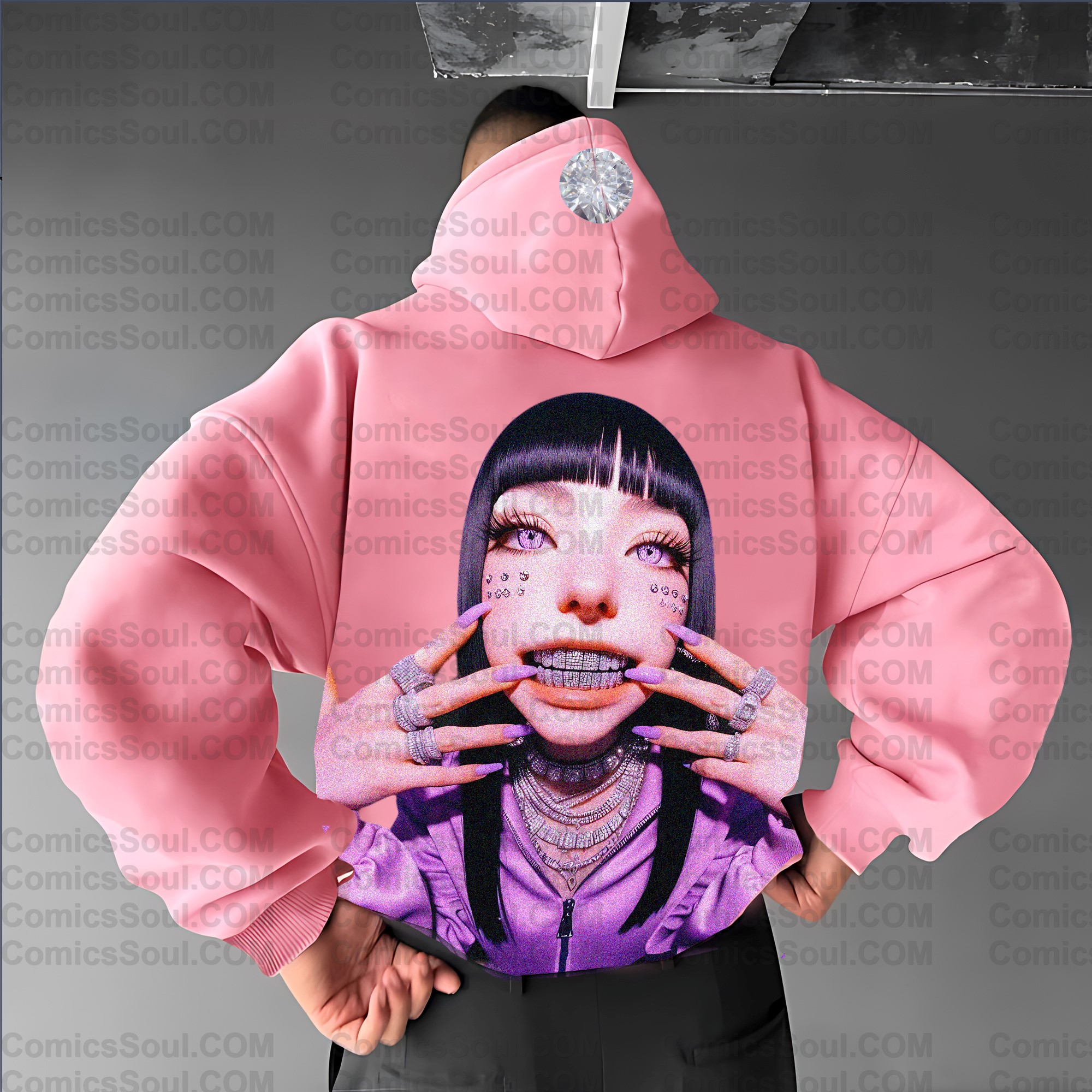 Unisex Anime Graphic Streetwear Wintage Plush Hoodie