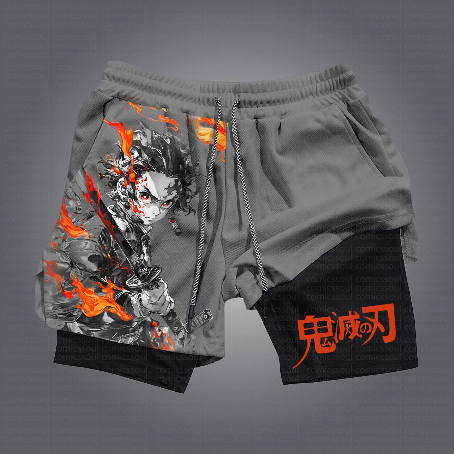 Unisex Casual Anime Streetwear Shorts 丨Demon Slayer X Pokémon
