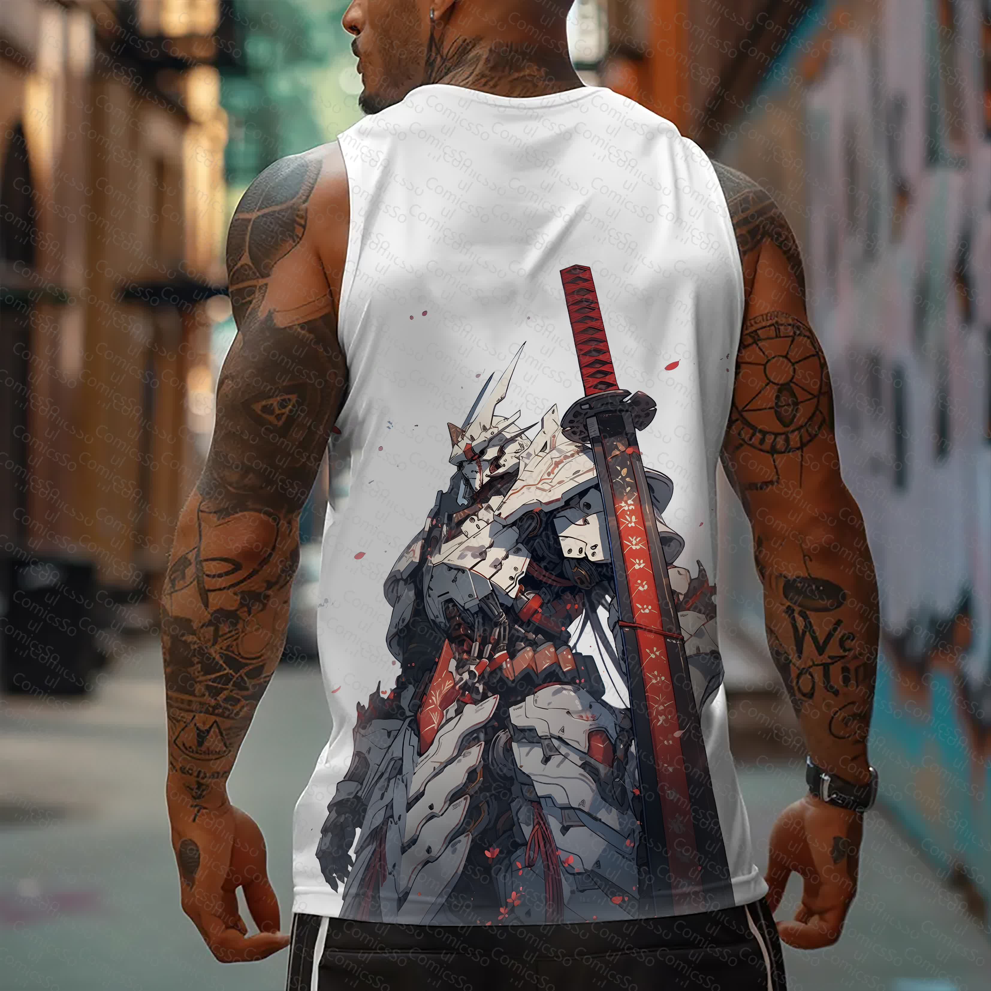 Unisex  “Gundam Series” Casual Anime  Tank Top