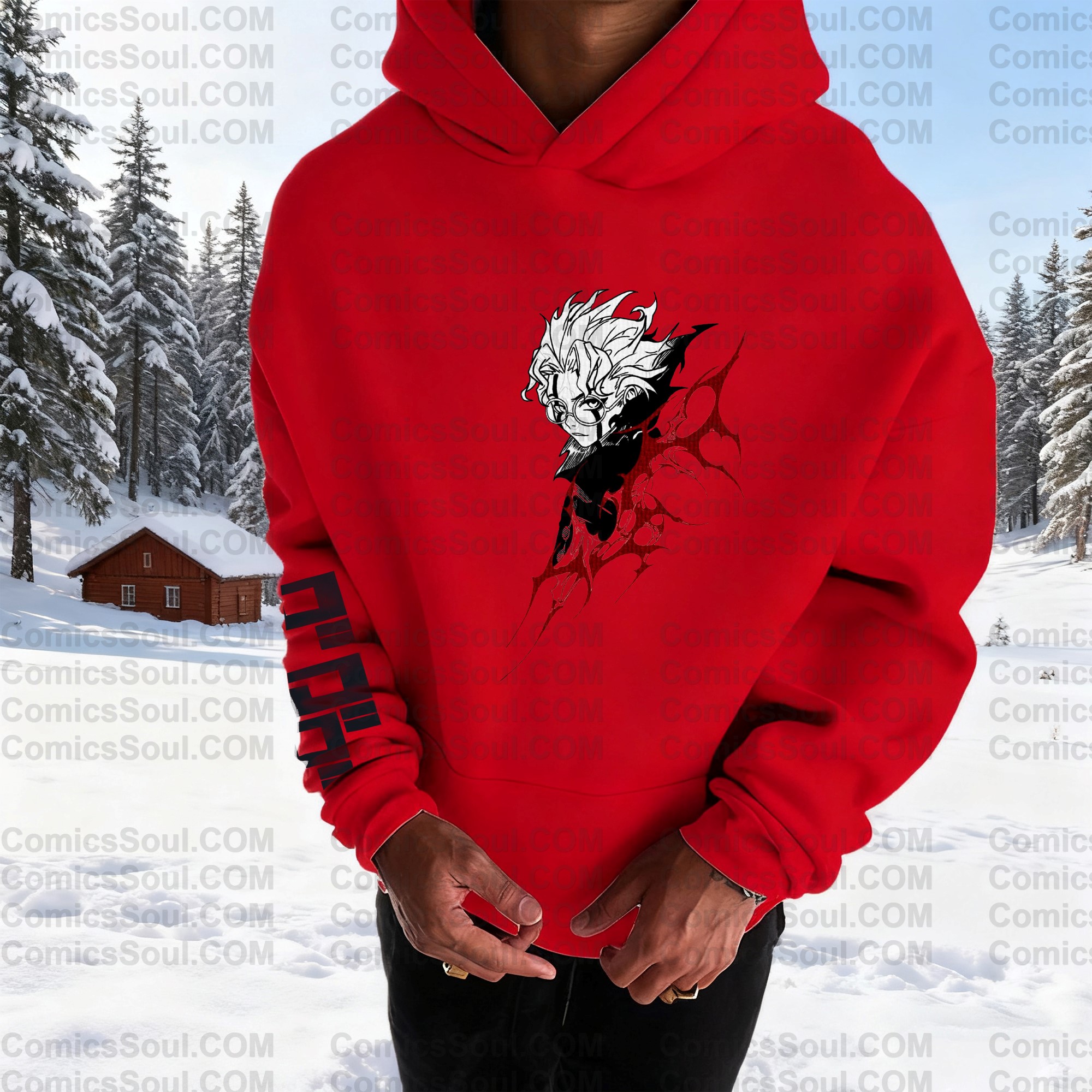 Plus Velvet Unisex Anime Graphic Streetwear Vintage Hoodie