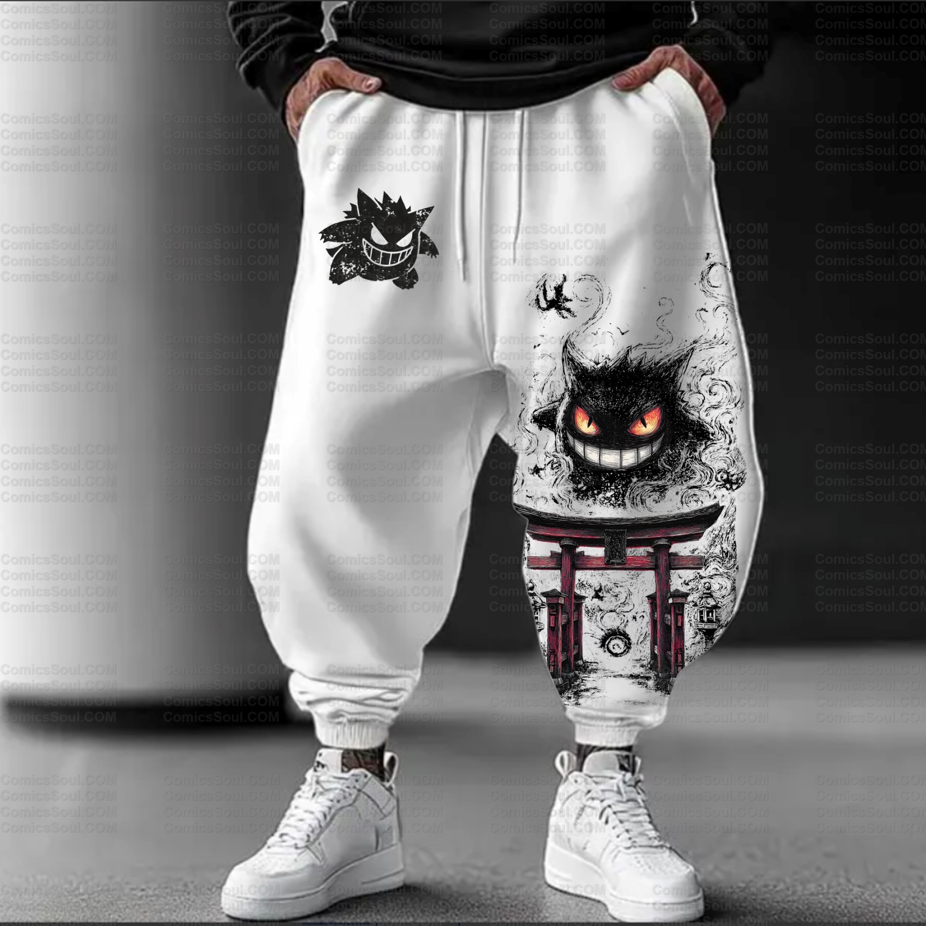 Unisex Anime Inspired Vintage Pants丨Demon Slayer X Pokémon