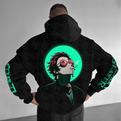 Unisex “Demon Slayer” Anime Graphic Streetwear Vintage Hoodie