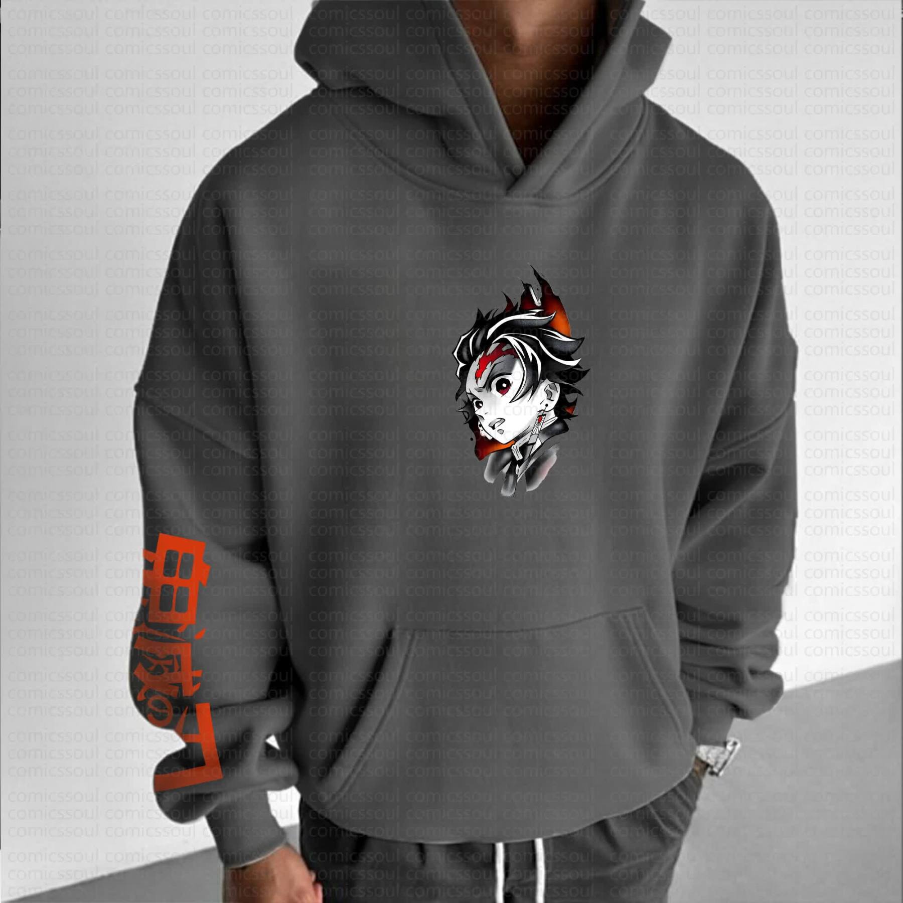 Unisex Anime Graphic Streetwear Vintage Hoodie丨Demon Slayer