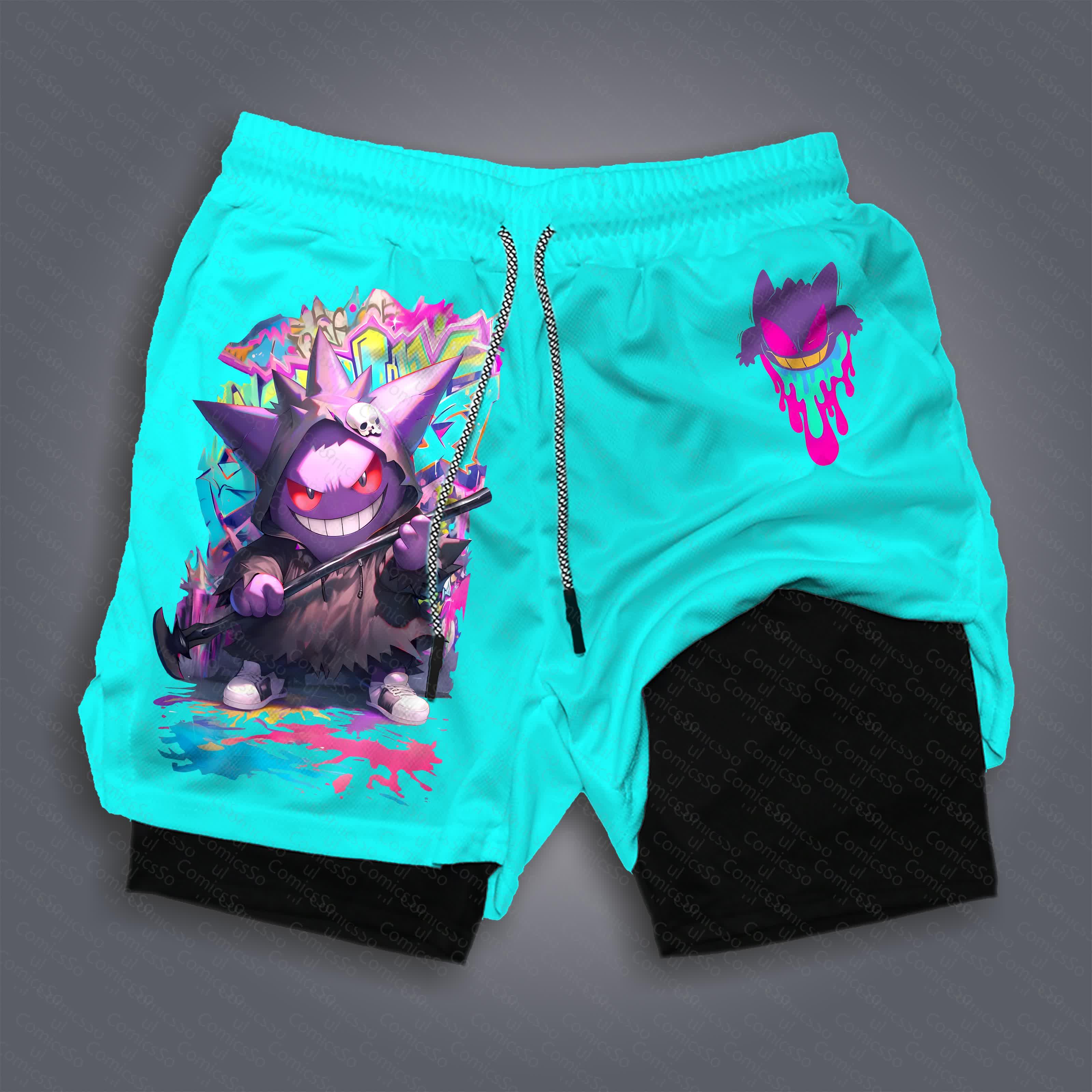 Unisex  “Pokémon” Casual Anime Streetwear Gym Shorts