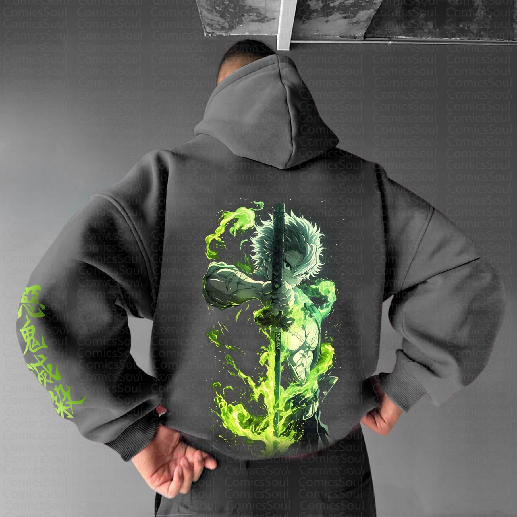 Unisex Anime Graphic Streetwear Vintage Hoodie丨Demon Slayer X Pokémon