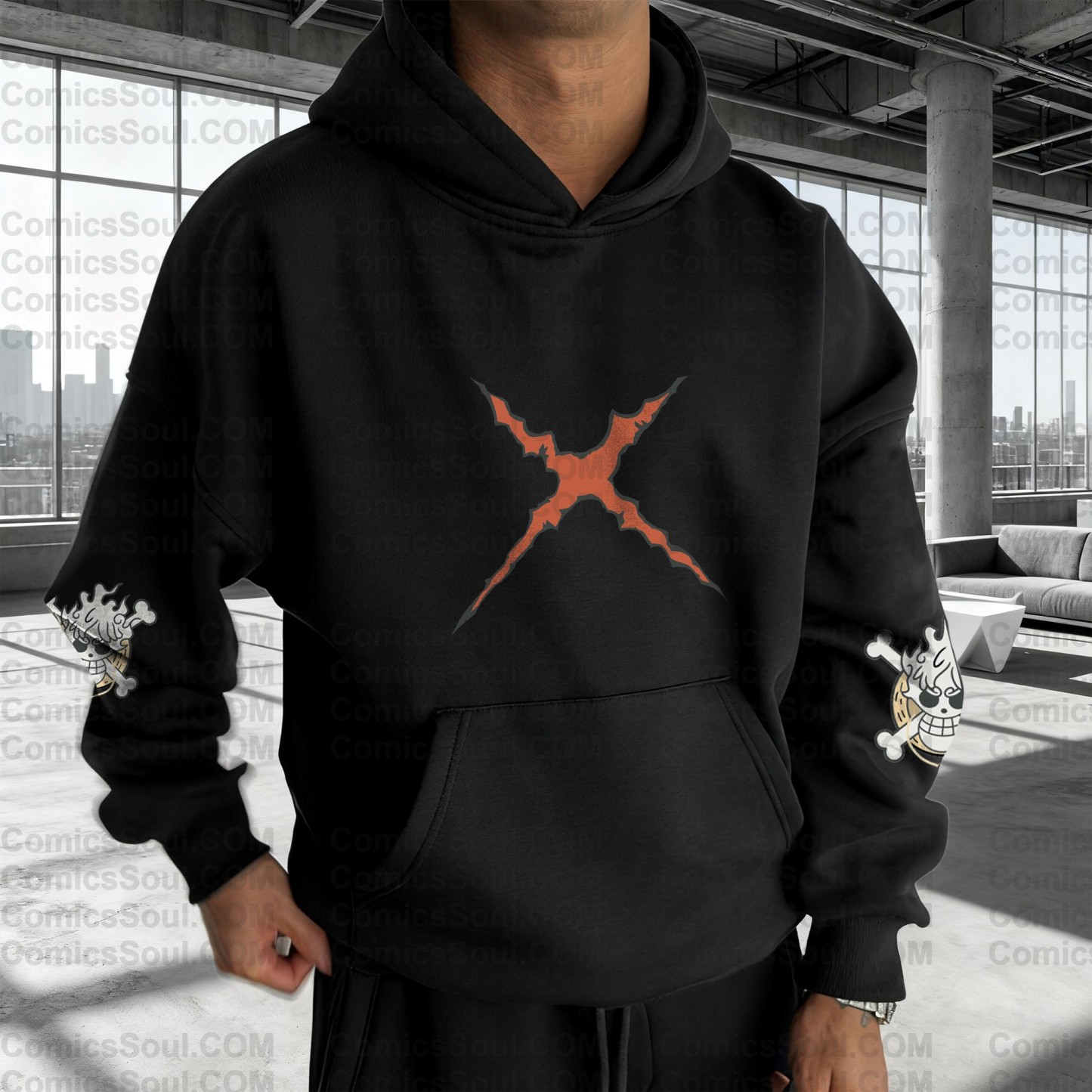 Plus Velvet Unisex Anime Graphic Streetwear Vintage Hoodie