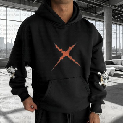 Plus Velvet Unisex Anime Graphic Streetwear Vintage Hoodie